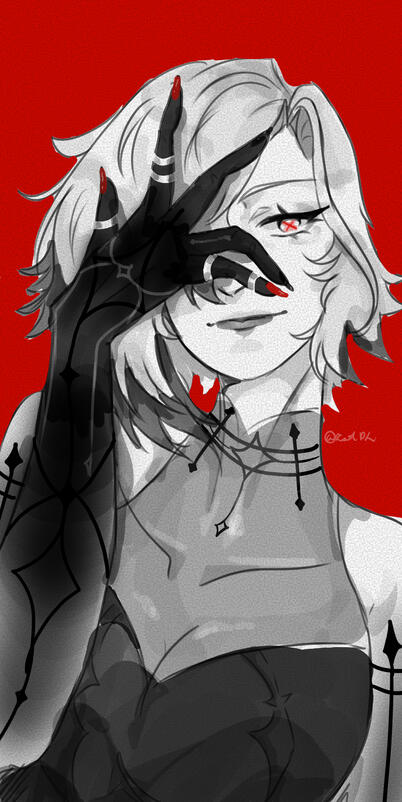 Example of a shaded bust, simple background