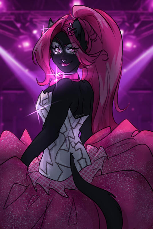 Example of a shaded halfbody, simple background