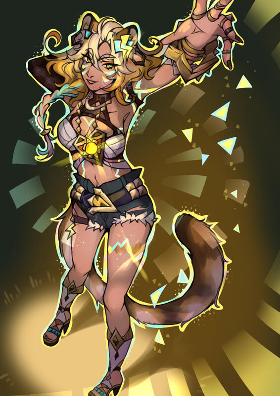 Example of a shaded fullbody, simple background